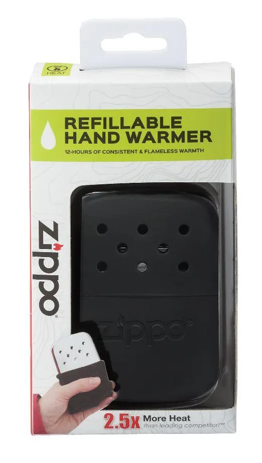 12-Hour Black Refillable Hand Warmer