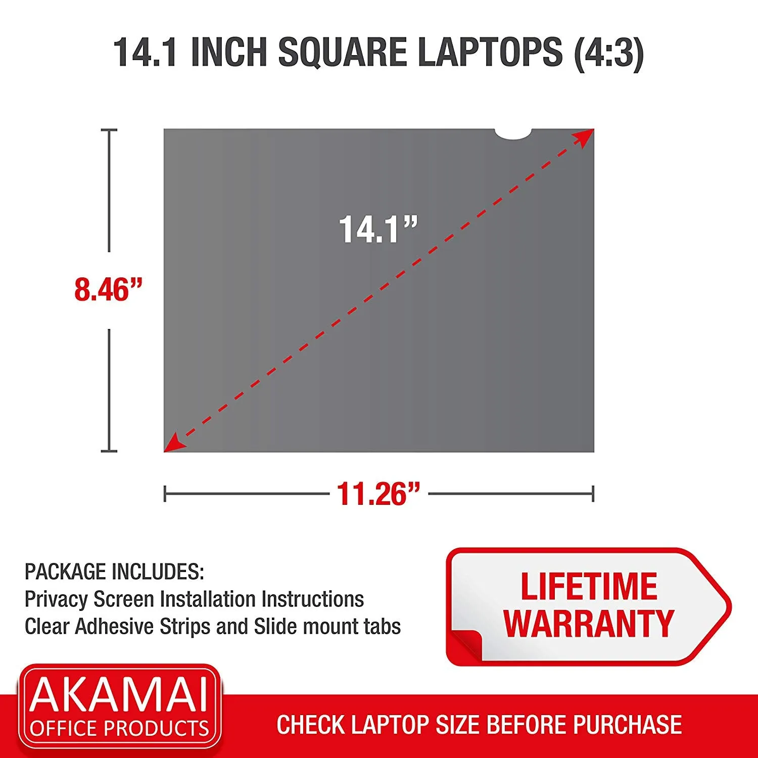 14.1 Inch (Diagonally Measured) Privacy Screen Filter for 16:10 Aspect Ratio Widescreen Laptops Anti Glare