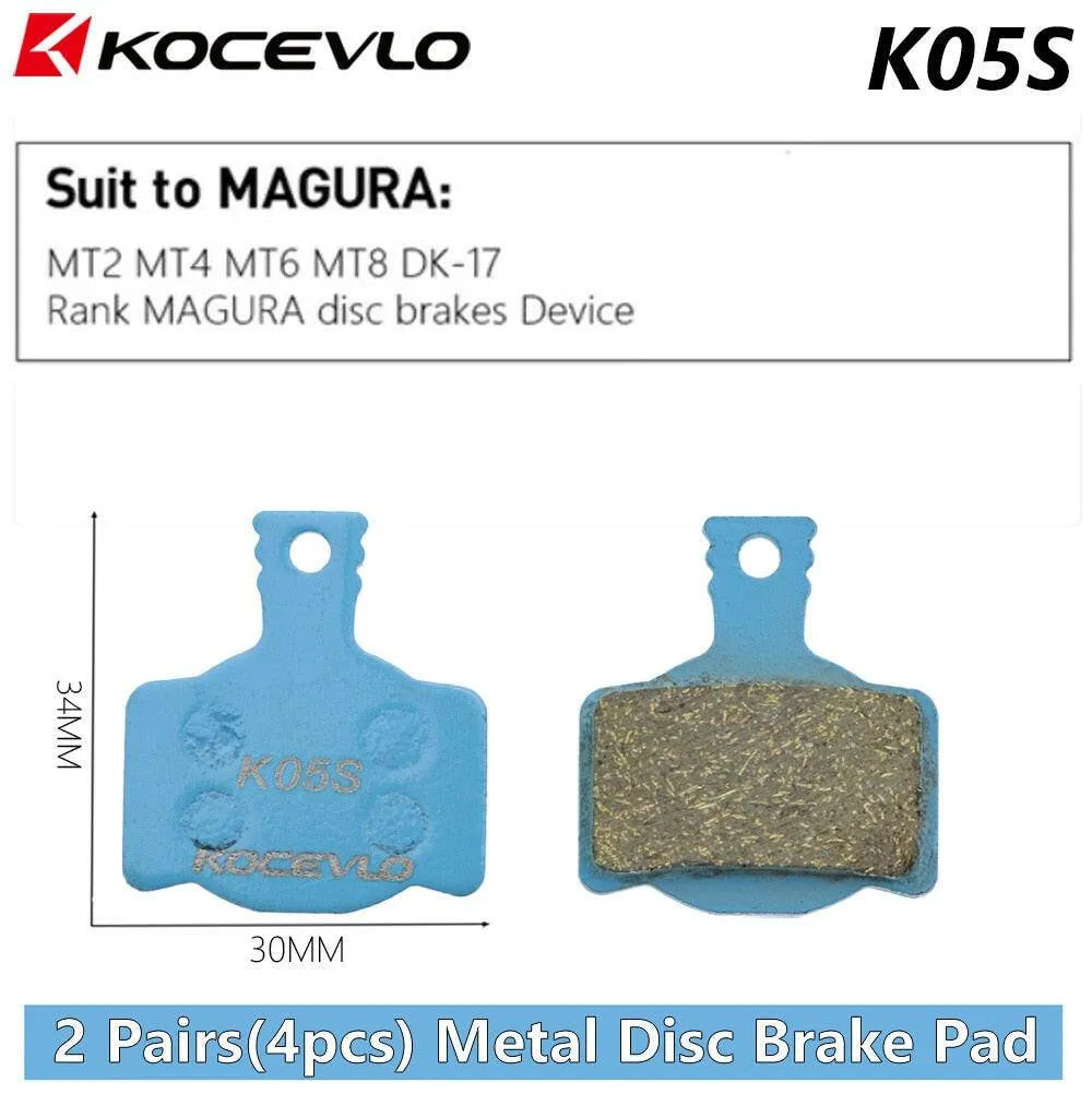 2 Pair (4pcs) Kocevlo MTB Hydraulic Disc Metal Brake Pads For b01s SRAM AVID HAYES Magura ZOOM Cycling Bike Part