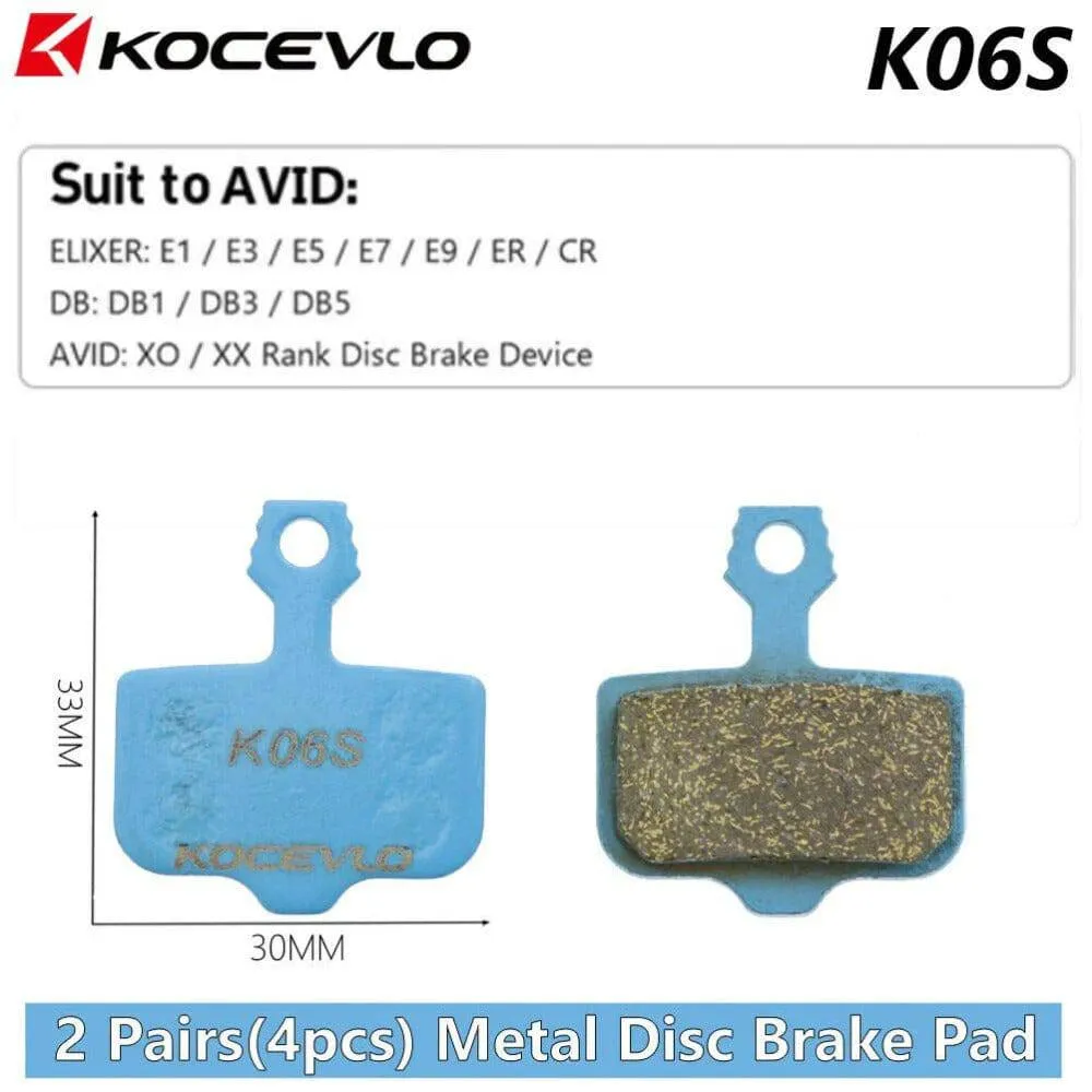 2 Pair (4pcs) Kocevlo MTB Hydraulic Disc Metal Brake Pads For b01s SRAM AVID HAYES Magura ZOOM Cycling Bike Part