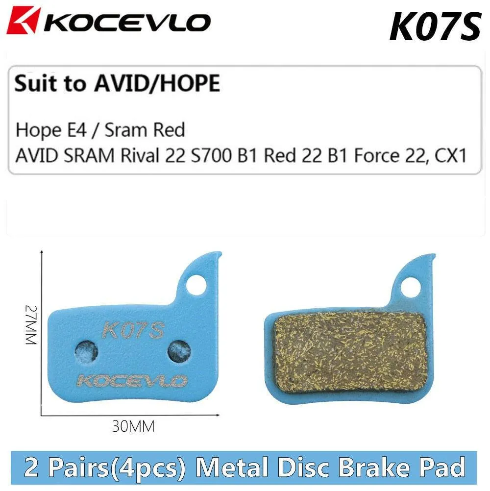 2 Pair (4pcs) Kocevlo MTB Hydraulic Disc Metal Brake Pads For b01s SRAM AVID HAYES Magura ZOOM Cycling Bike Part