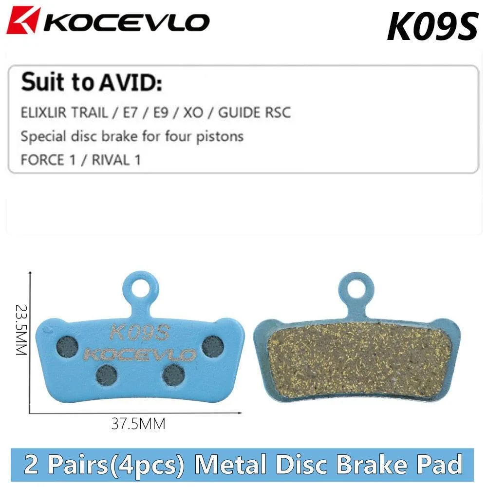 2 Pair (4pcs) Kocevlo MTB Hydraulic Disc Metal Brake Pads For b01s SRAM AVID HAYES Magura ZOOM Cycling Bike Part