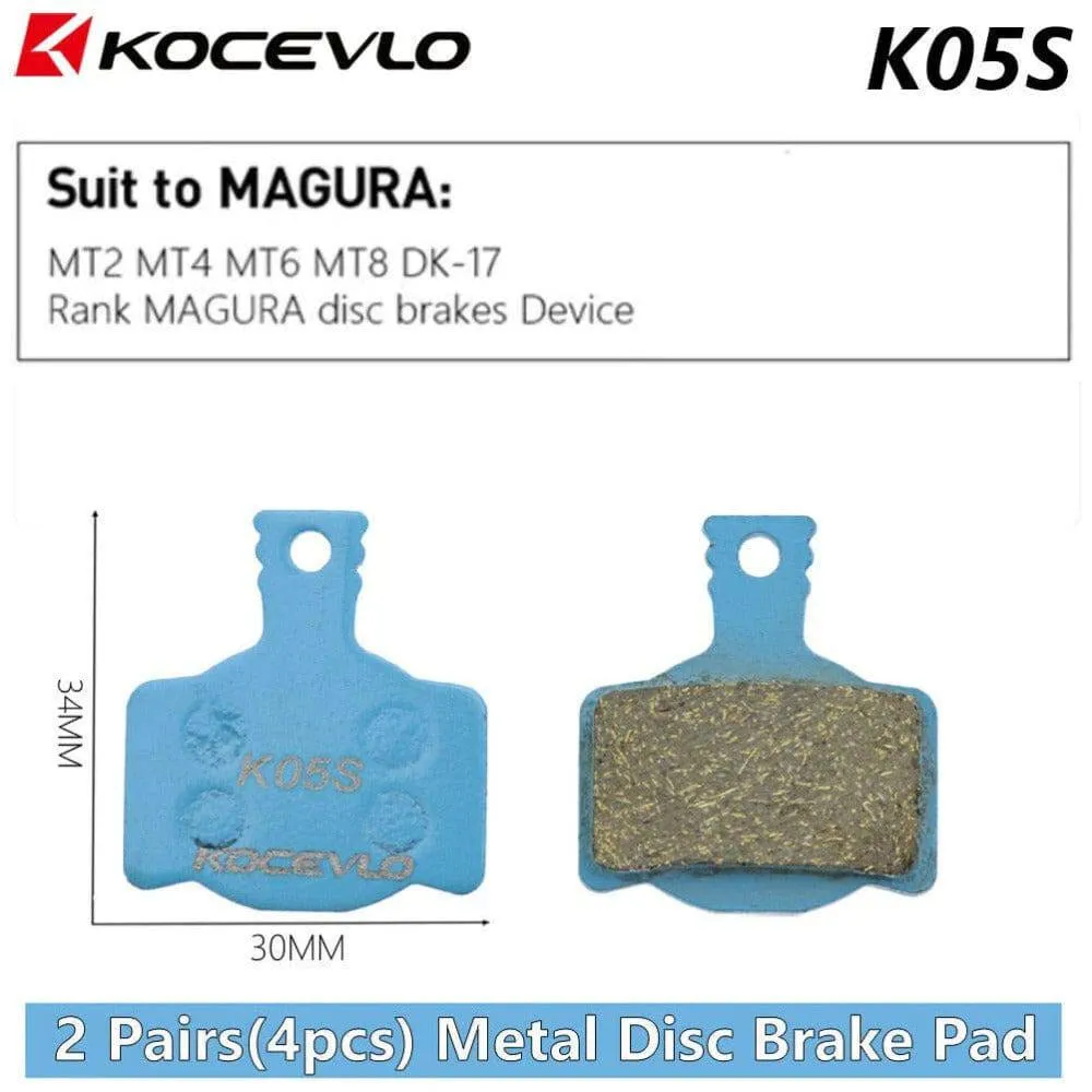 2 Pair (4pcs) Kocevlo MTB Hydraulic Disc Metal Brake Pads For b01s SRAM AVID HAYES Magura ZOOM Cycling Bike Part