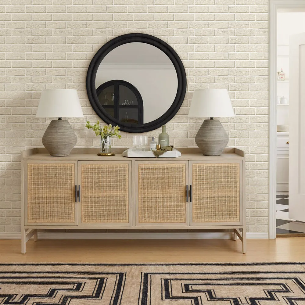 3D Beige Brick Peel and Stick Wall Tile