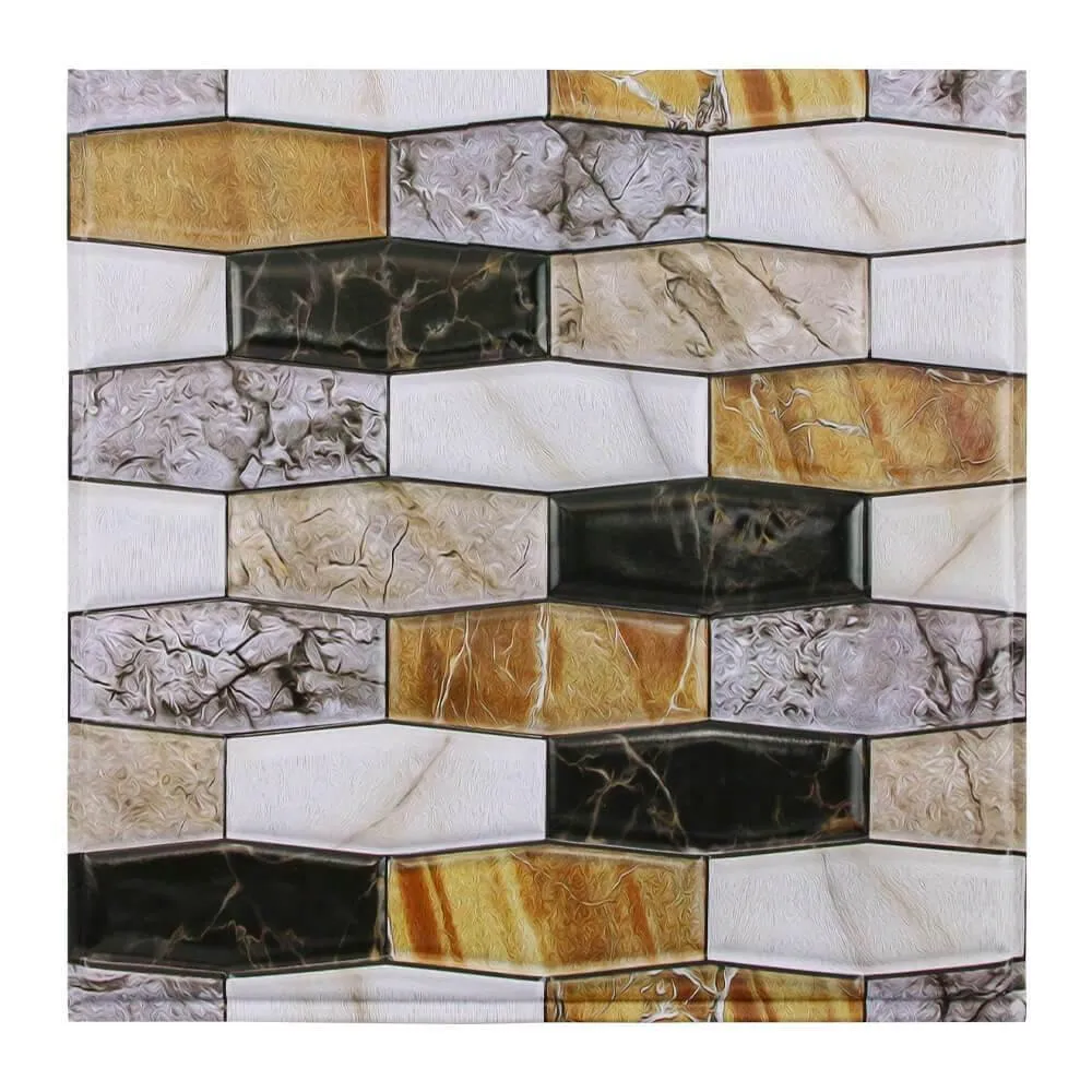 3D Bright Color Marble Peel and Stick Wall Tile