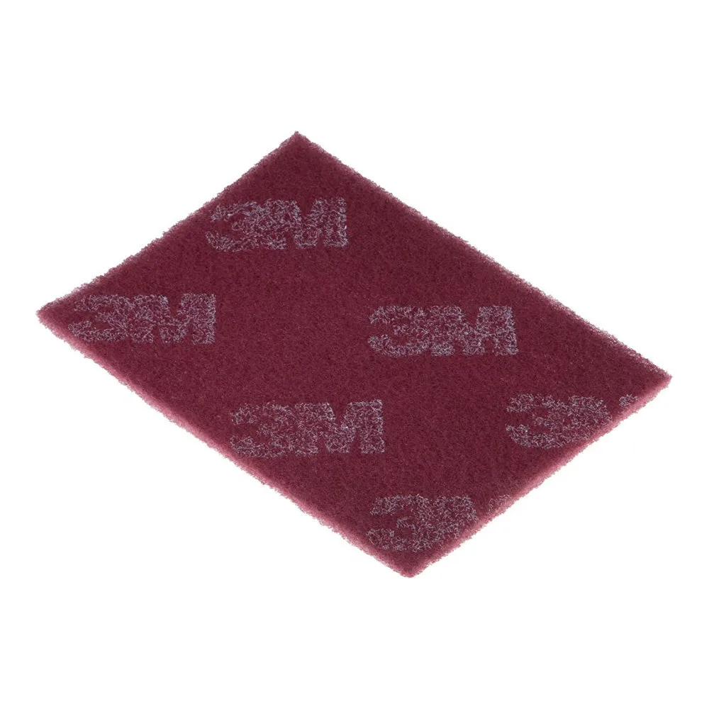 3M 7447 Scotch Brite General Purpose Maroon Hand Pad 150mm x 230mm x 20 Pack Box