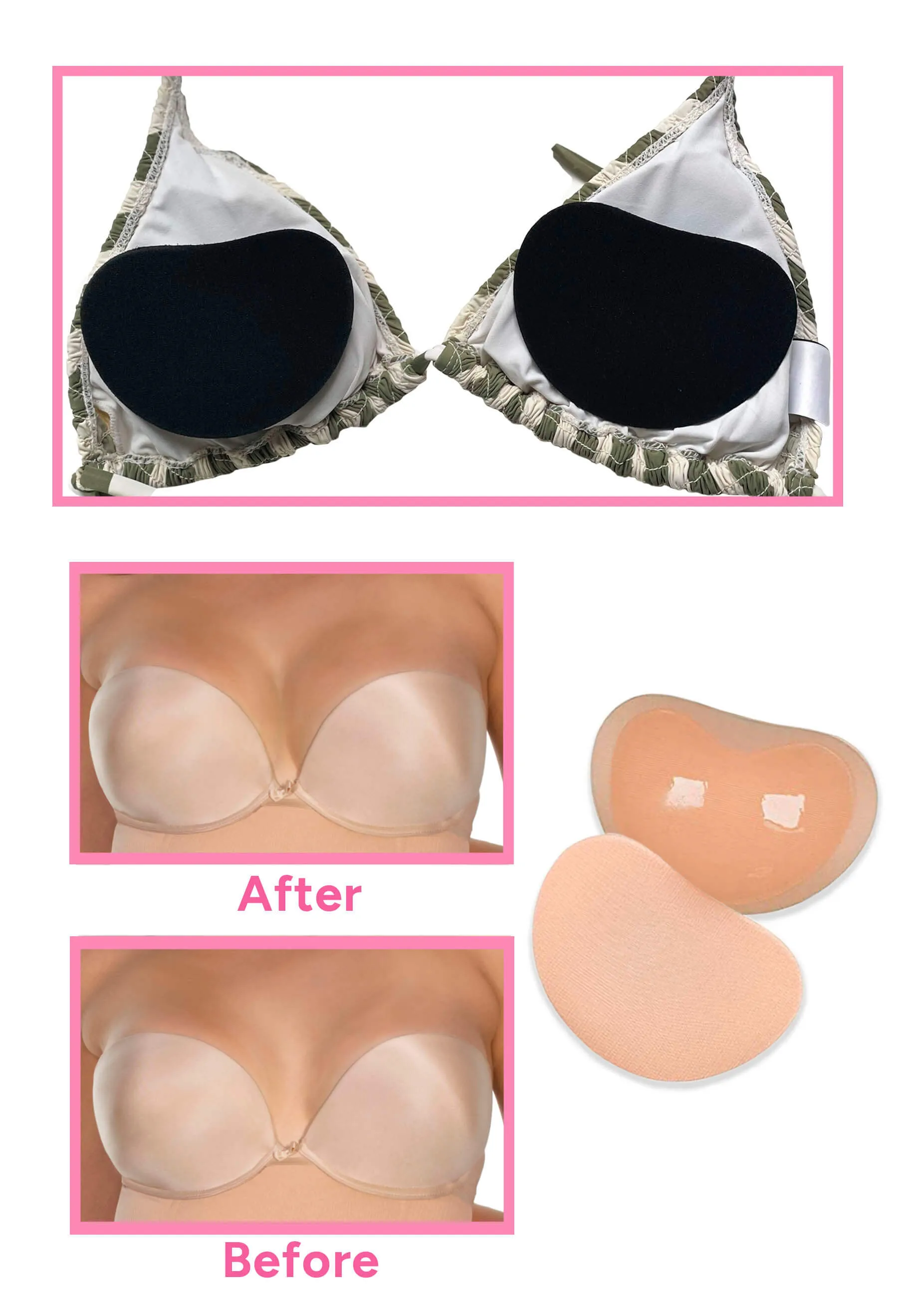 Adhesive Push Up Cleavage Booster Pads - 2 Pack