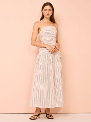 Anna Quan Isadora Dress in Tobacco Stripe