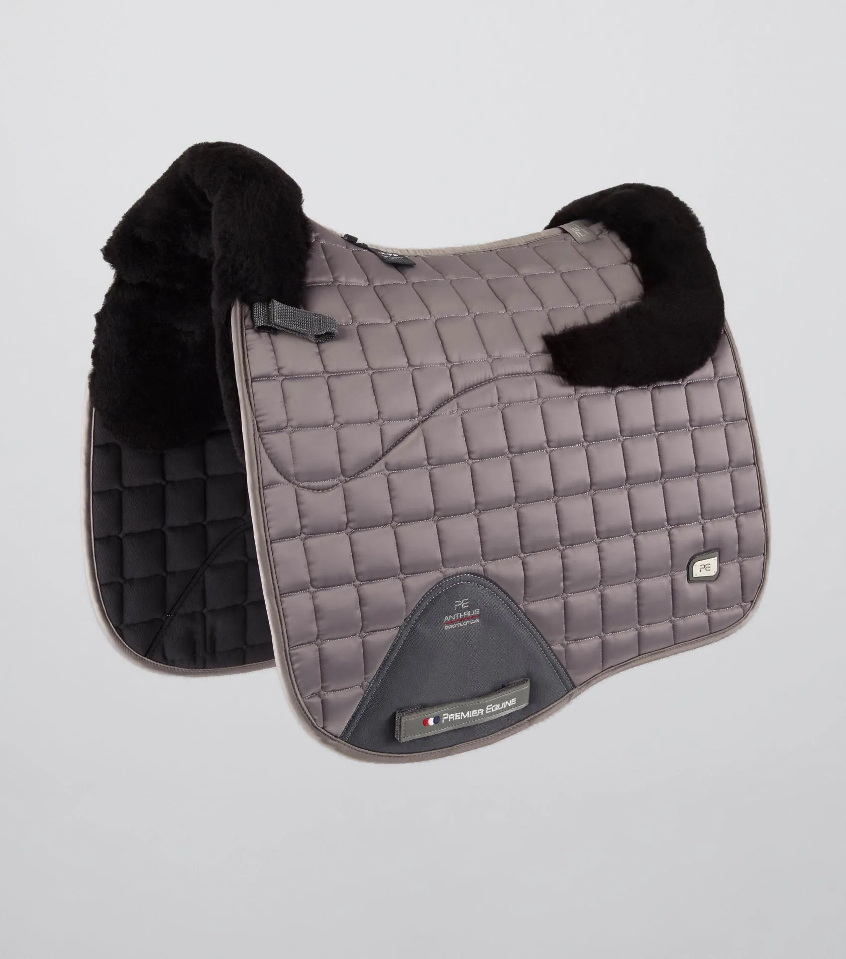 Atlantis CC Satin Wool Dressage Square Grey/Black Wool