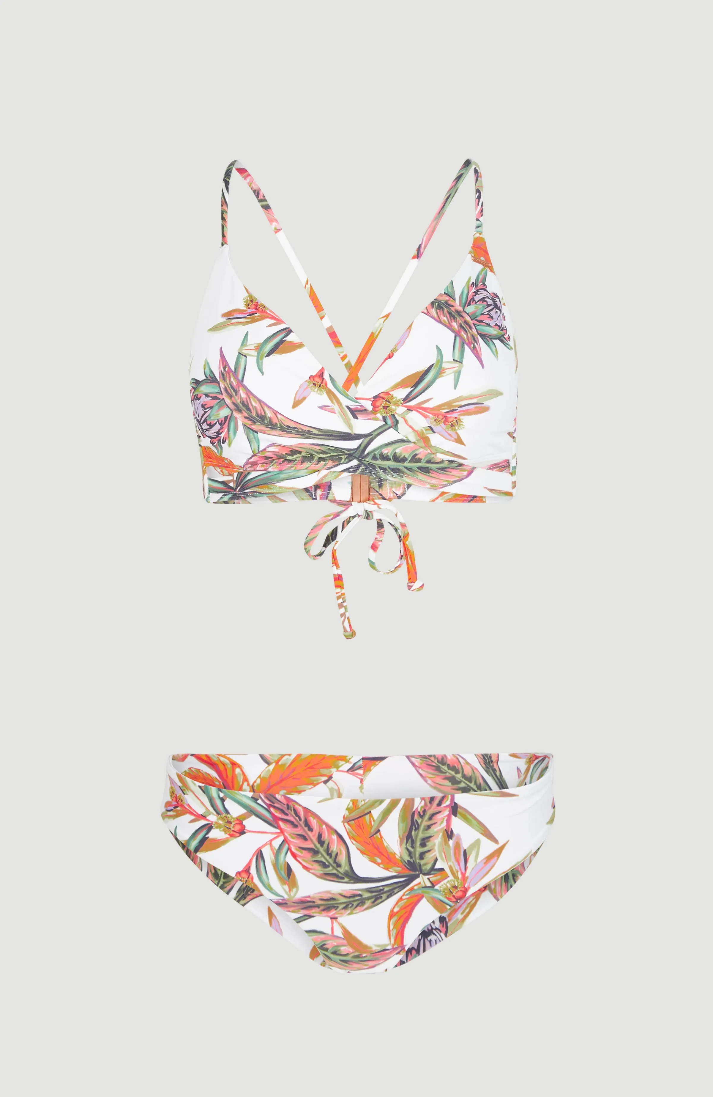 Baay - Maoi Bralette Bikini Set | White Tropical Flower