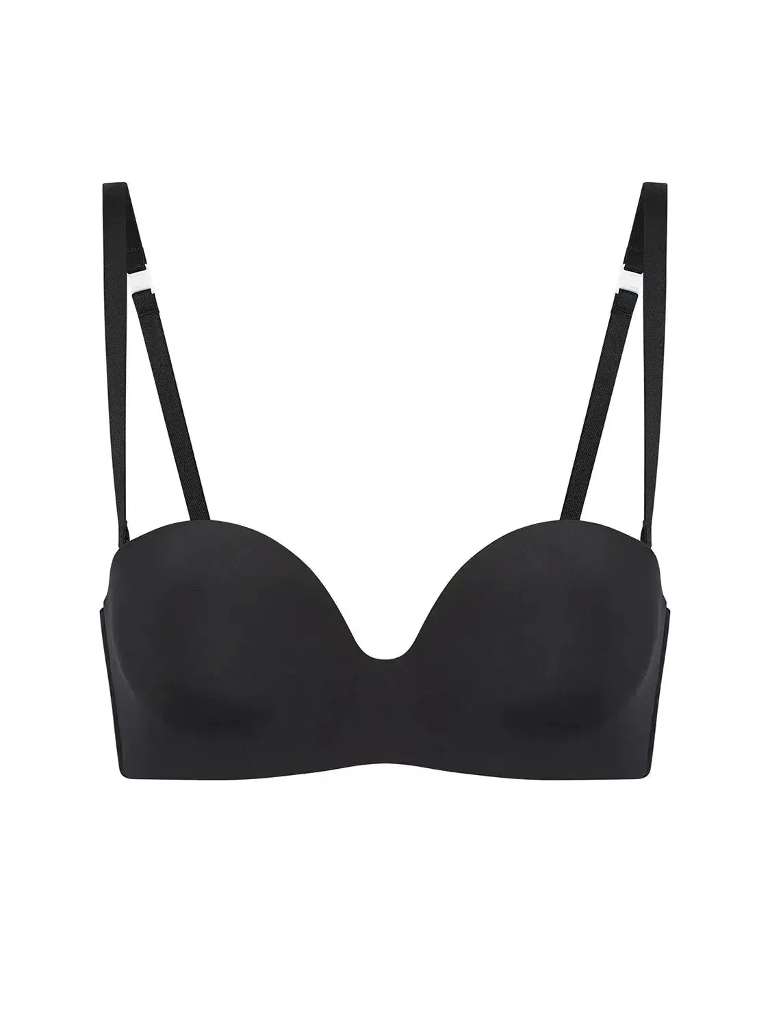 Black Essential Strapless Bra.