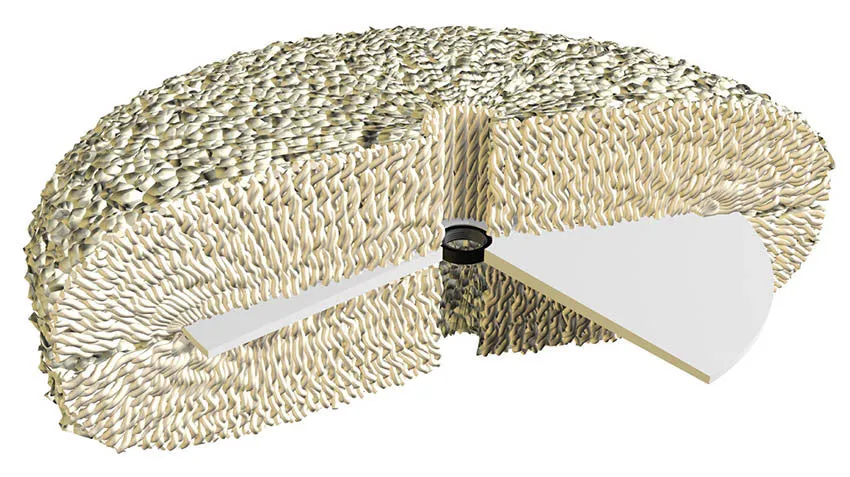 Buff and Shine® 8" - 802SP 100% Natural Wool 4 Ply Twist Double Sided Snap Pads