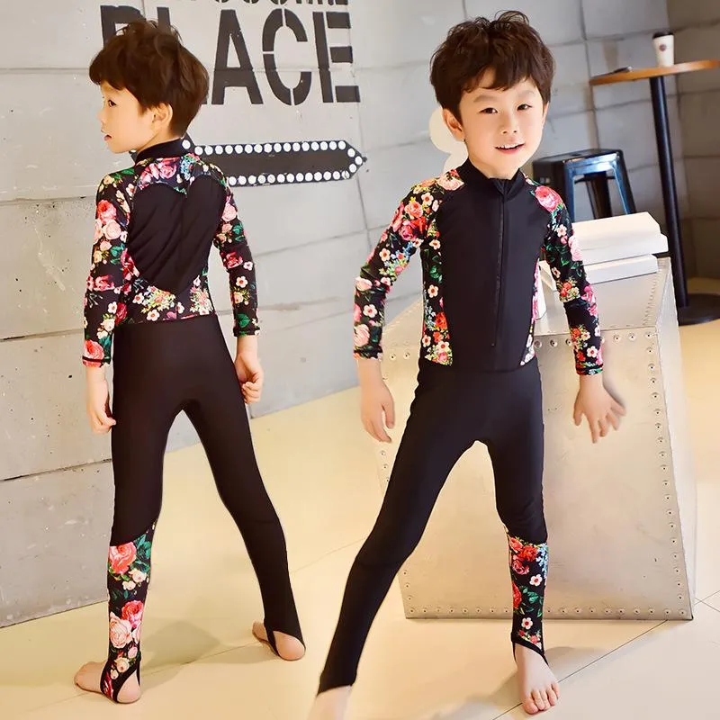 Children's Swimsuit Student Long Sleeve Siamese