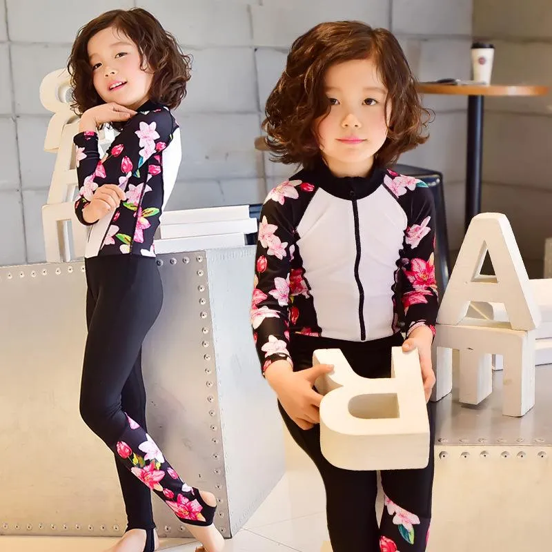 Children's Swimsuit Student Long Sleeve Siamese