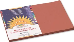 Construction Paper 58 Lbs. 12 X 18 Brown 50 Sheets/Pack