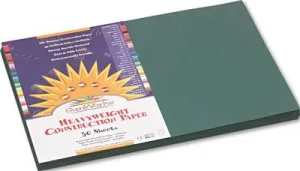 Construction Paper 58 Lbs. 12 X 18 Dark Green 50 Sheets/Pack