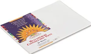 Construction Paper 58 Lbs. 12 X 18 White 50 Sheets/Pack