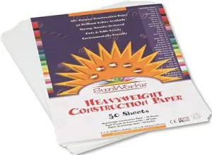 Construction Paper 58 Lbs. 9 X 12 Bright White 50 Sheets/Pack