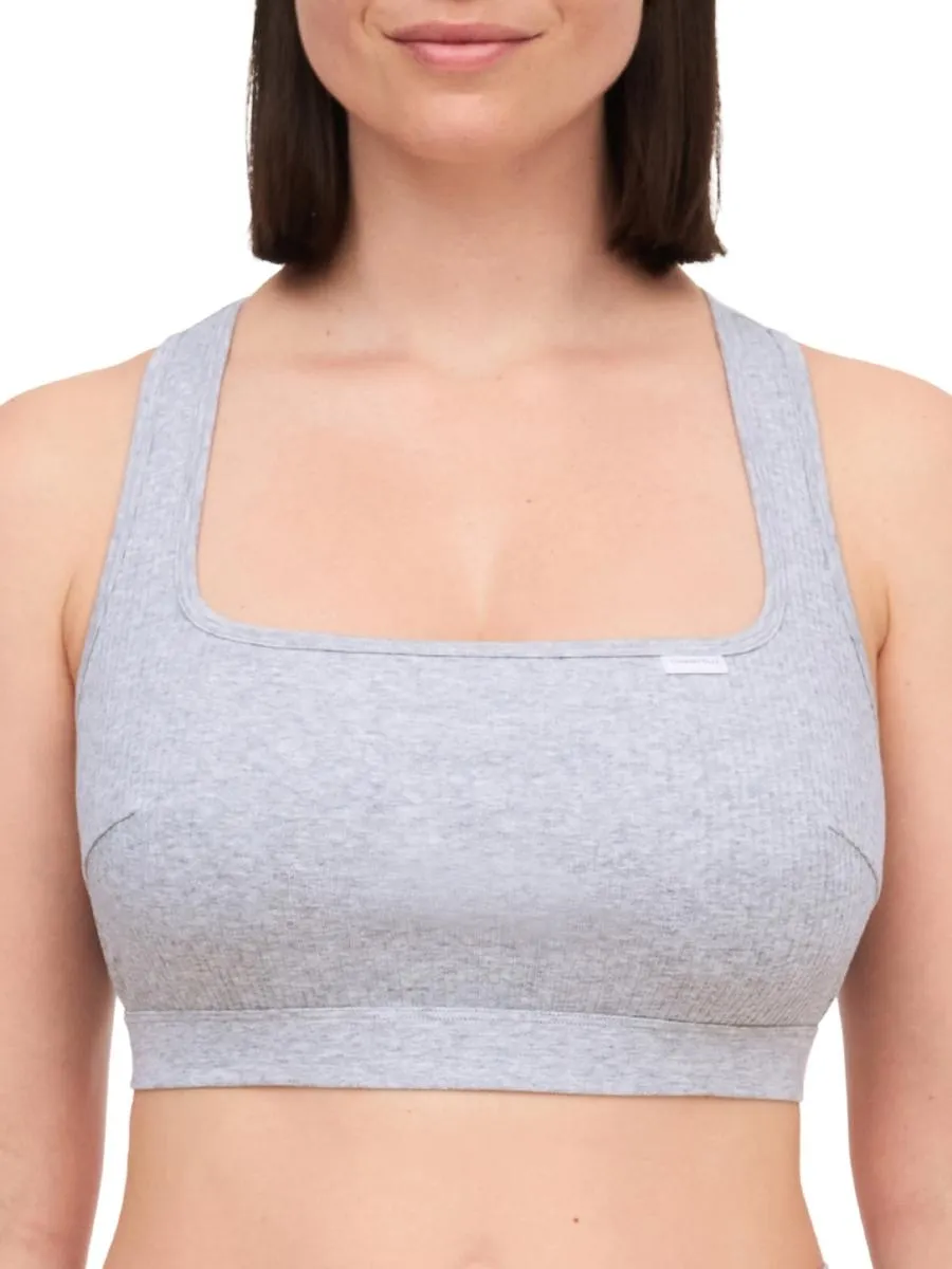 Cotton Comfort Bralette - Mixed Grey