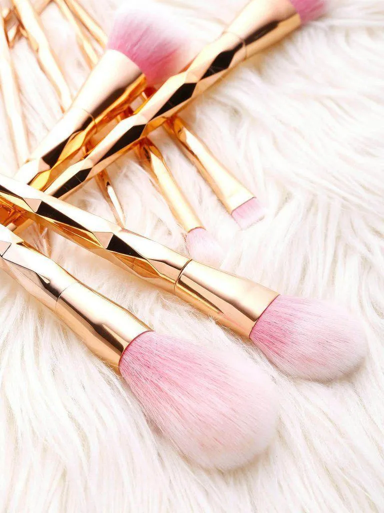 Diamond Shaped Makeup Brush 10pcs