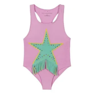 Girls Pink Star Swimsuit