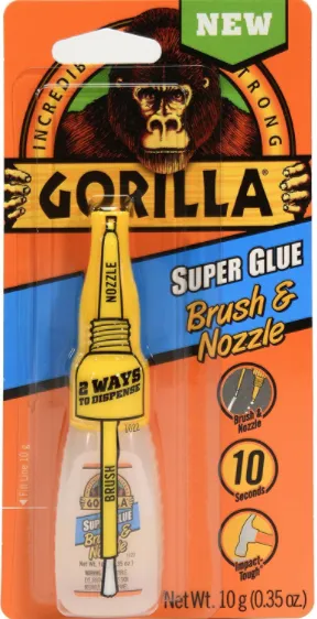 GORILLA SUPER GLUE BRUSH OR NOZZLE .35OZ