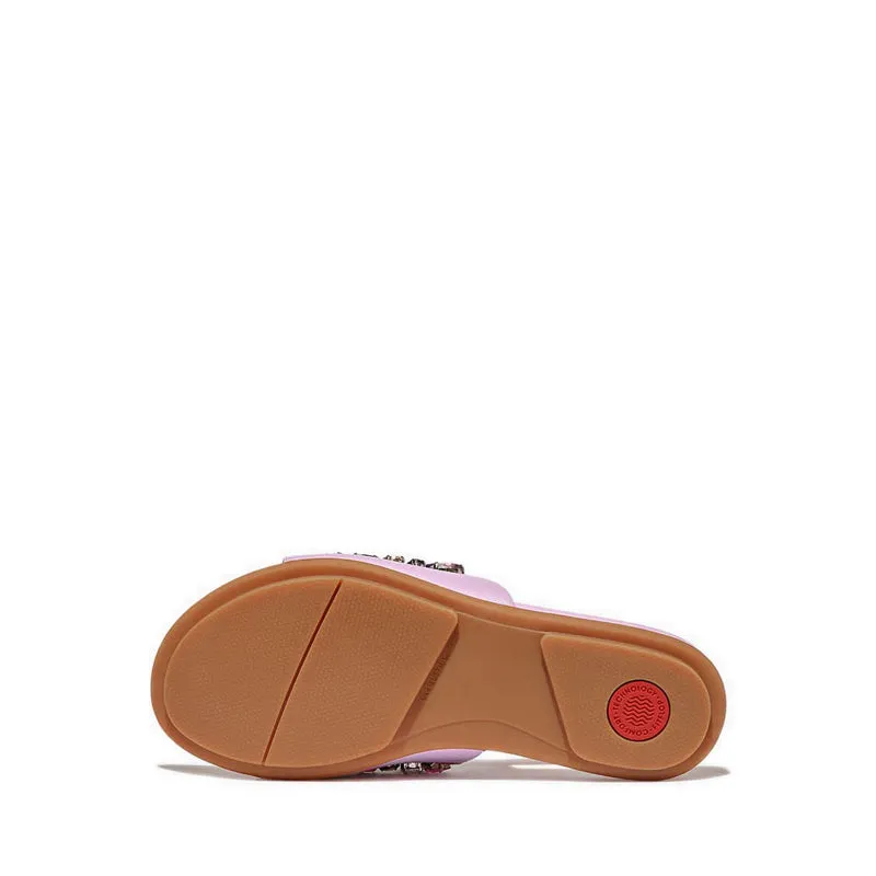 GRACIE JEWEL-DELUXE LEATHER SLIDES