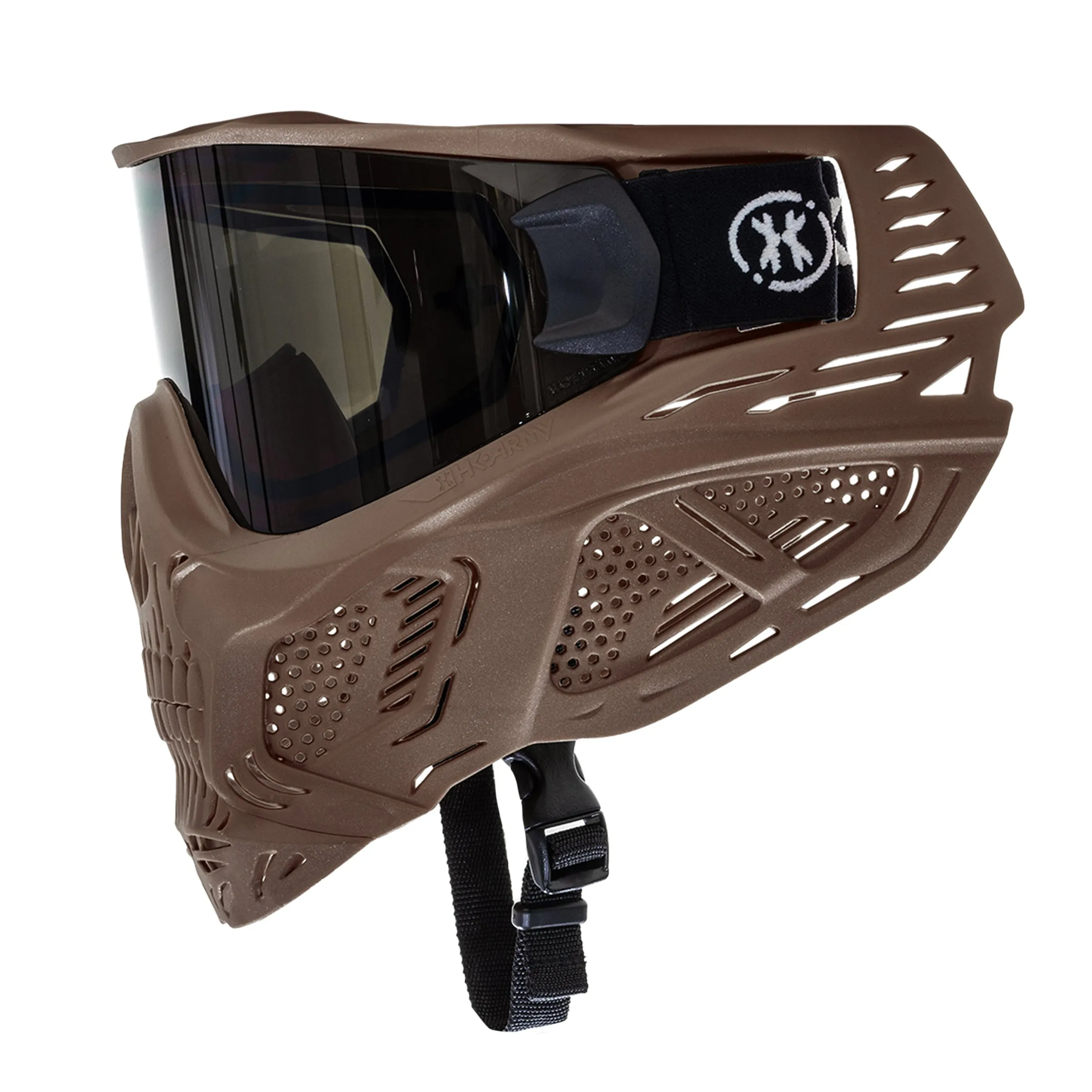 HSTL Skull Goggle "Grave Digger" - Tan w/ Smoke Lens