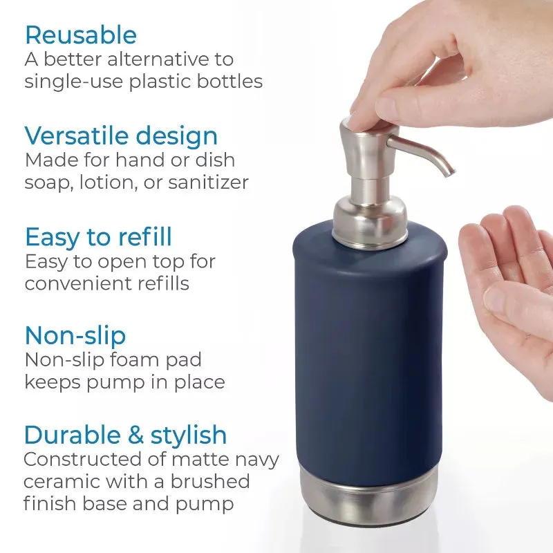 iDesign York Soap Dispenser – Navy