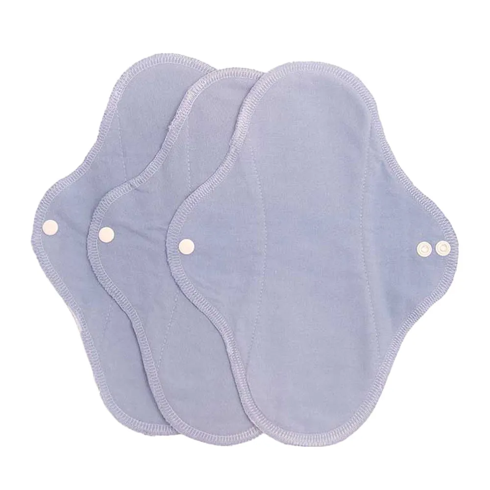 Imse Classic Cotton Flannel Regular Menstrual Pads 3 Pack - Denim Solid