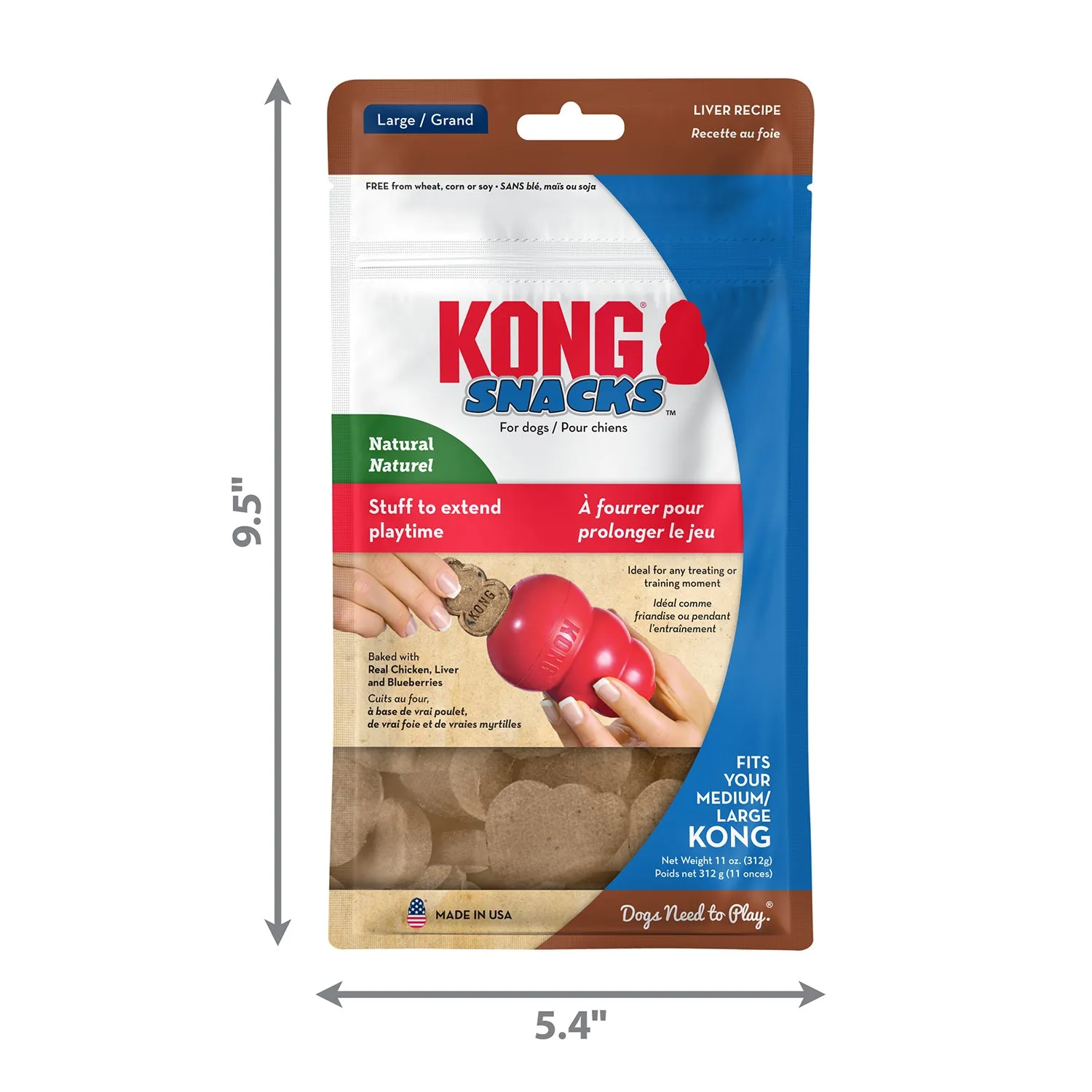 KONG StuffN Snacks Liver Dog Treat Large 312g