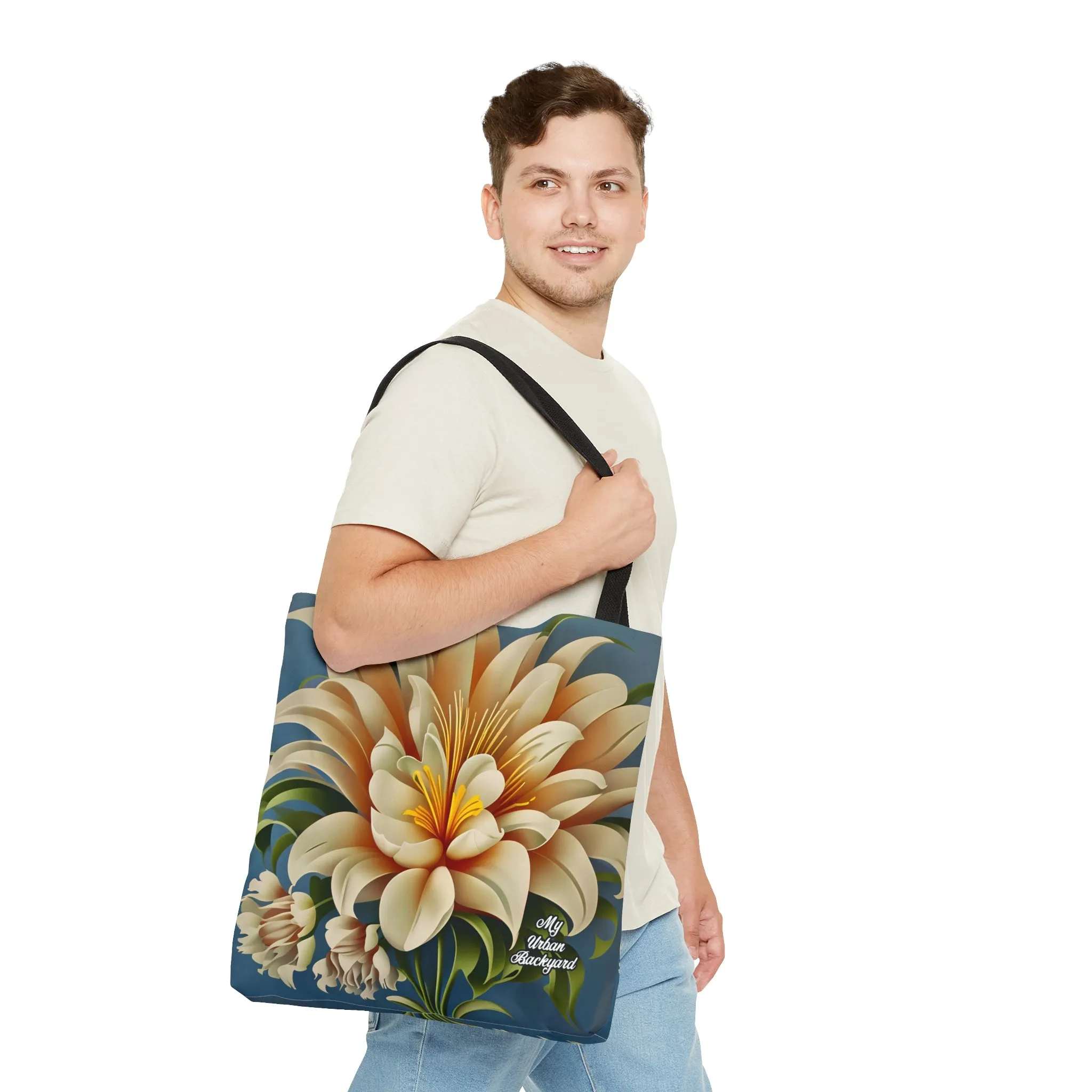 Large White Flower, Tote Bag for Everyday Use - Durable and Functional