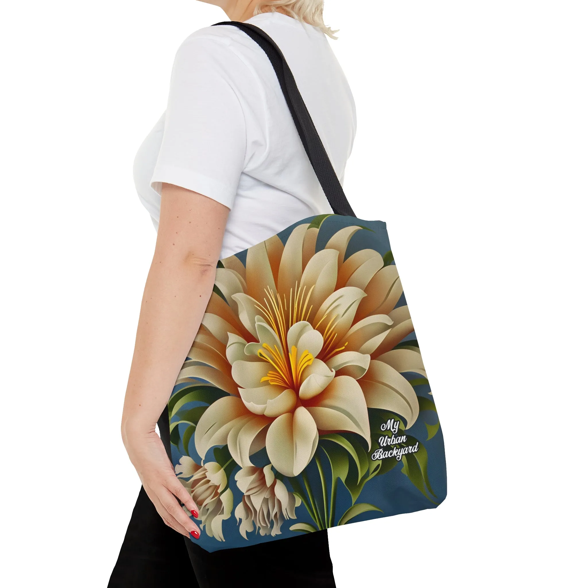 Large White Flower, Tote Bag for Everyday Use - Durable and Functional