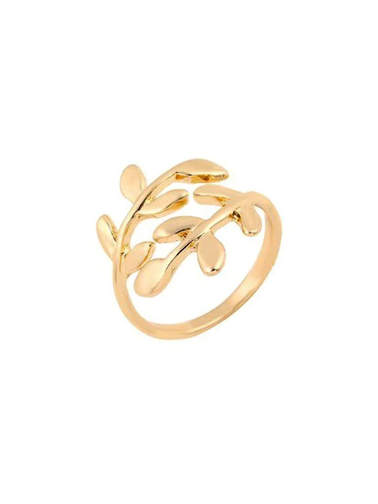 Leaf Shaped Cuff Ring