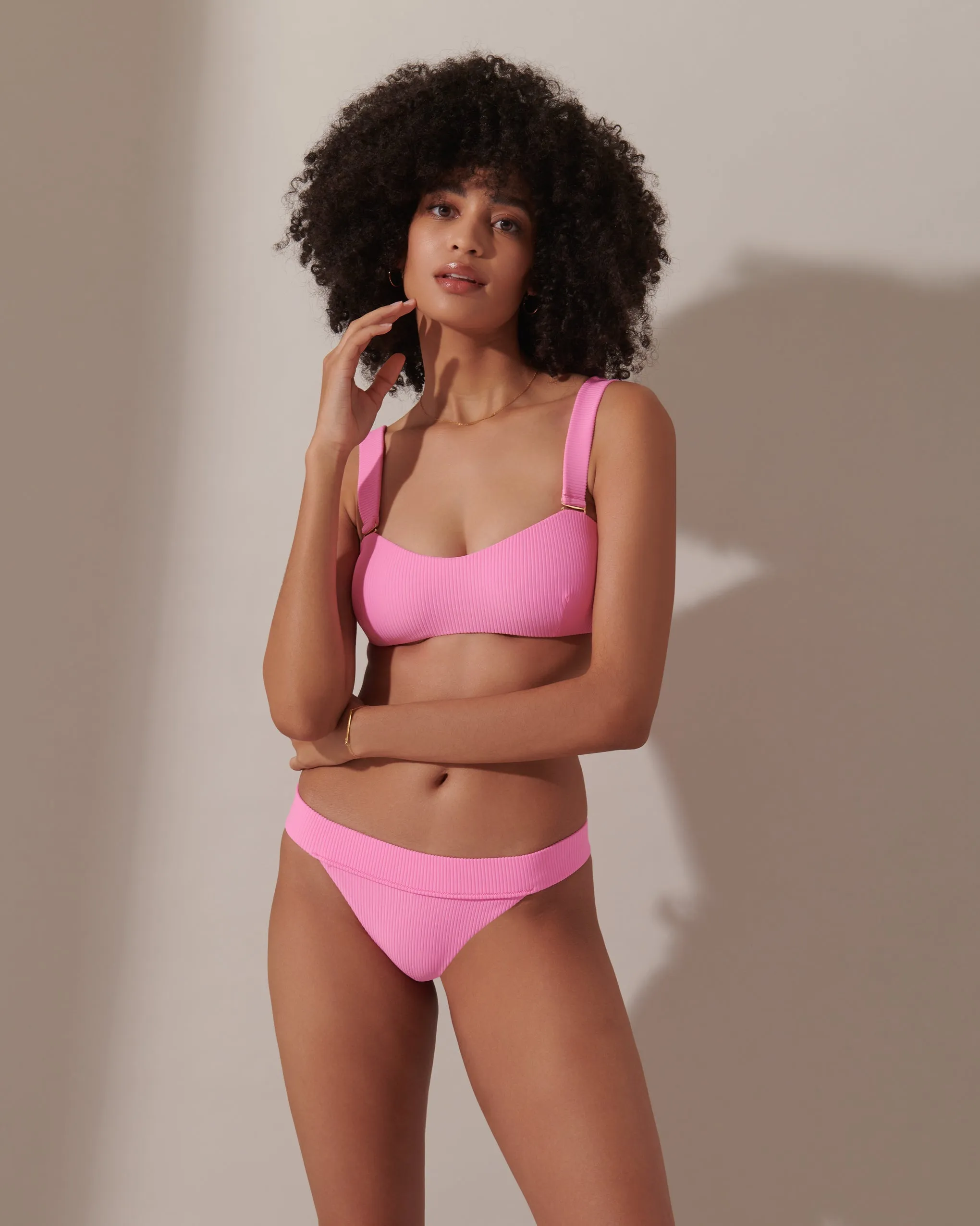 Lucerne Bandeau Bikini Top Pink