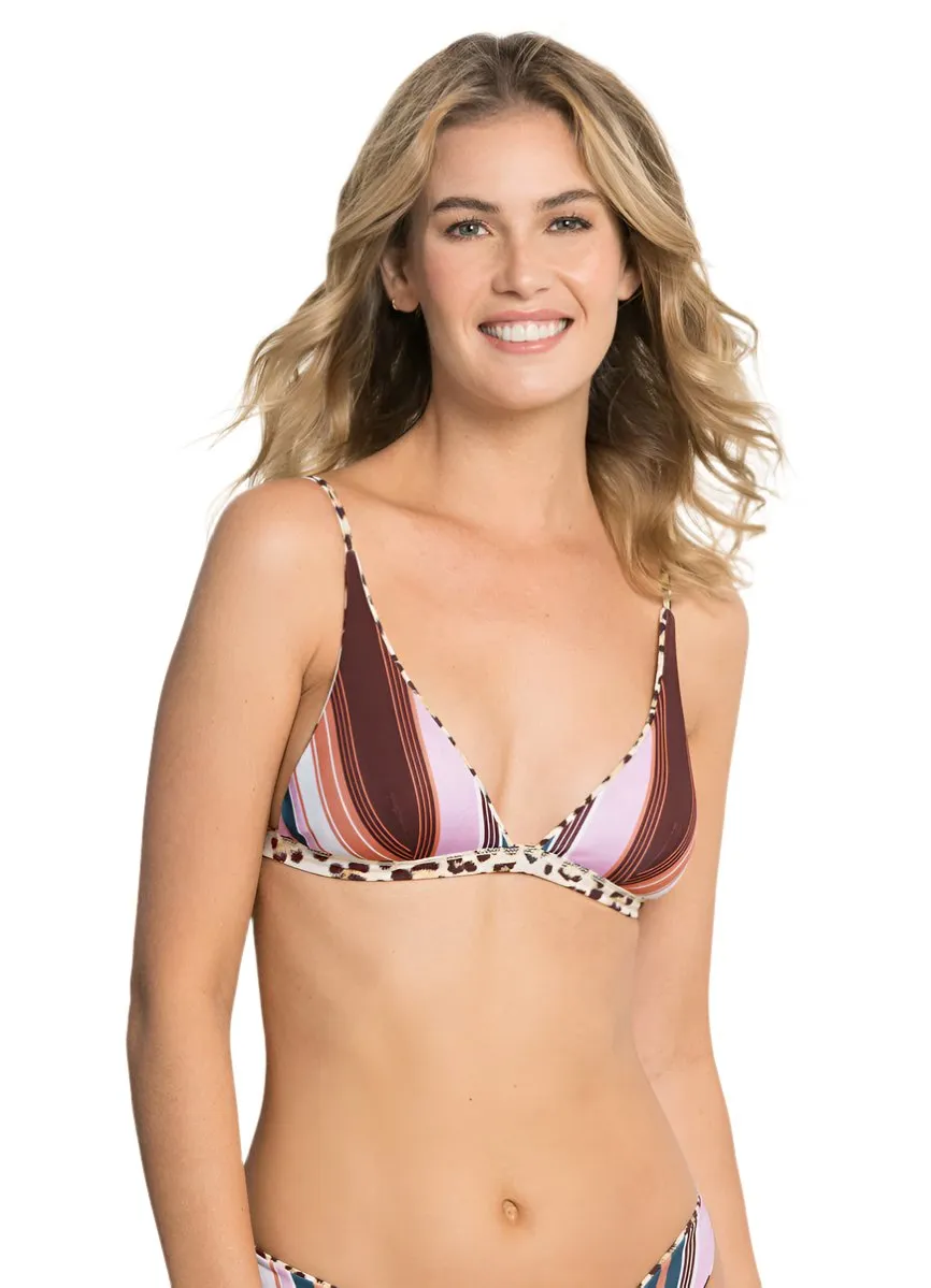 Maaji Cheetah Ivy Fixed Triangle Bikini Top