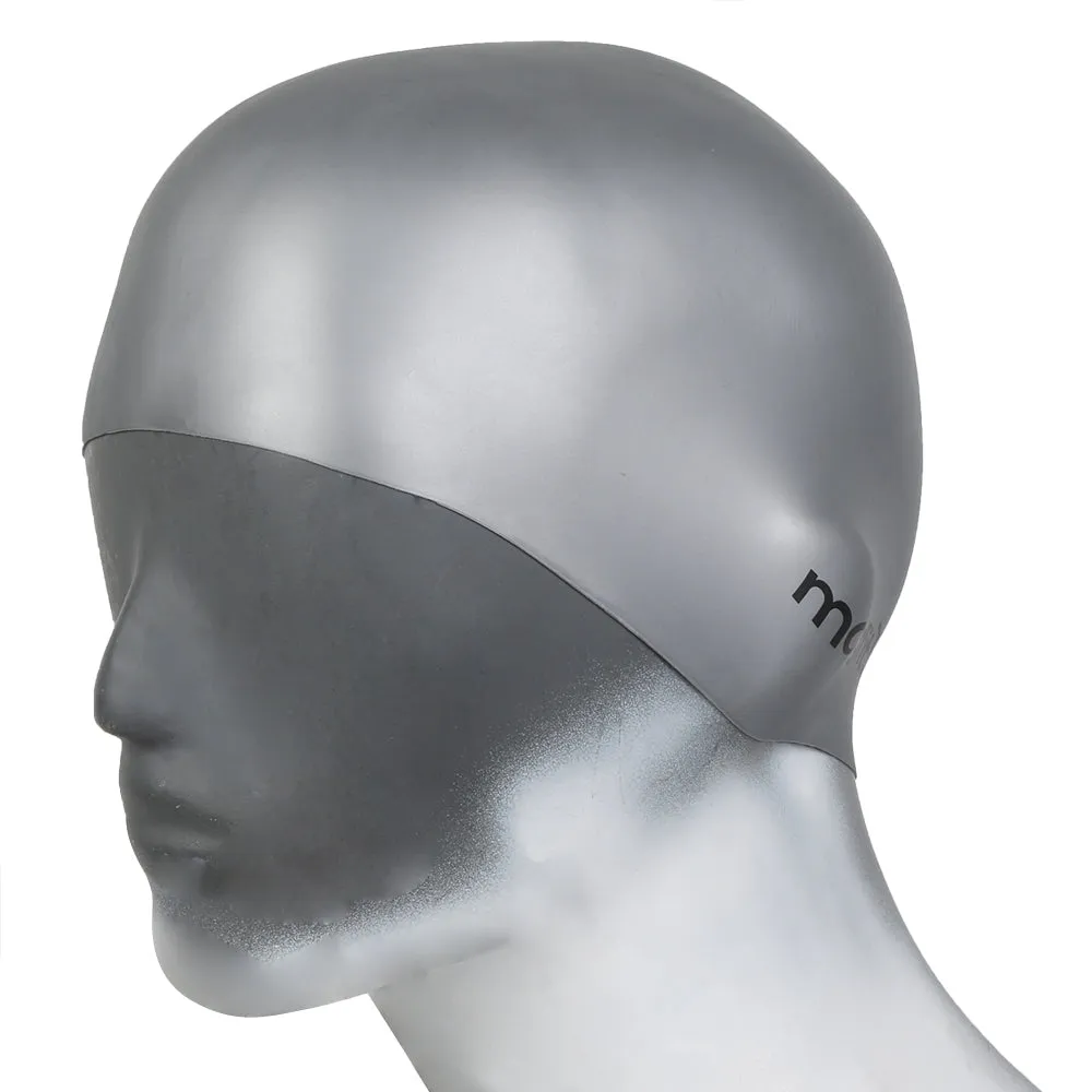 Magfit Unisex Long Hair Swimming Cap (Silver)