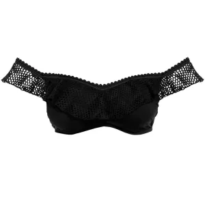 Marseille Black Bardot Bikini Top - Fantasie Swim