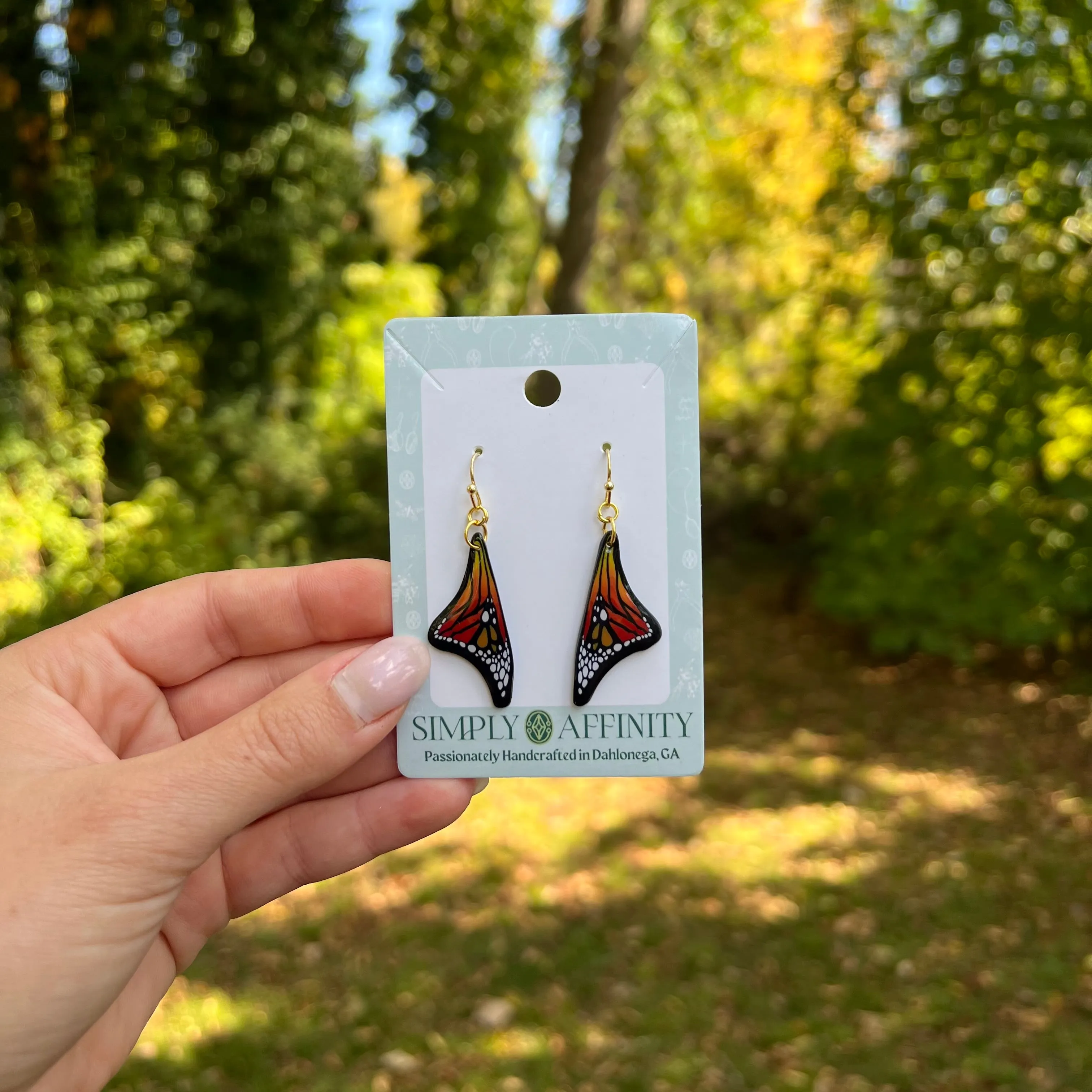 Monarch Butterfly Wing Earrings