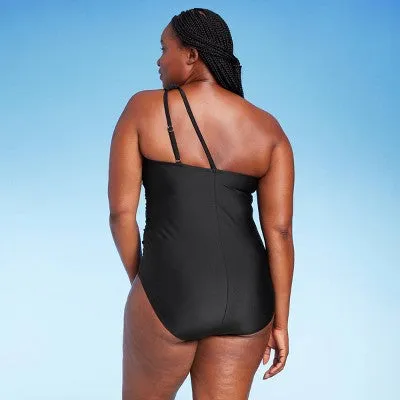 New - Kona Sol Women's One Piece Swimsuit Tummy Control Ruched Swimwear