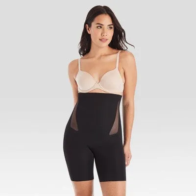 New - Maidenform Women's Modern Sculpts High-Waist Thigh Slimmer - Black M