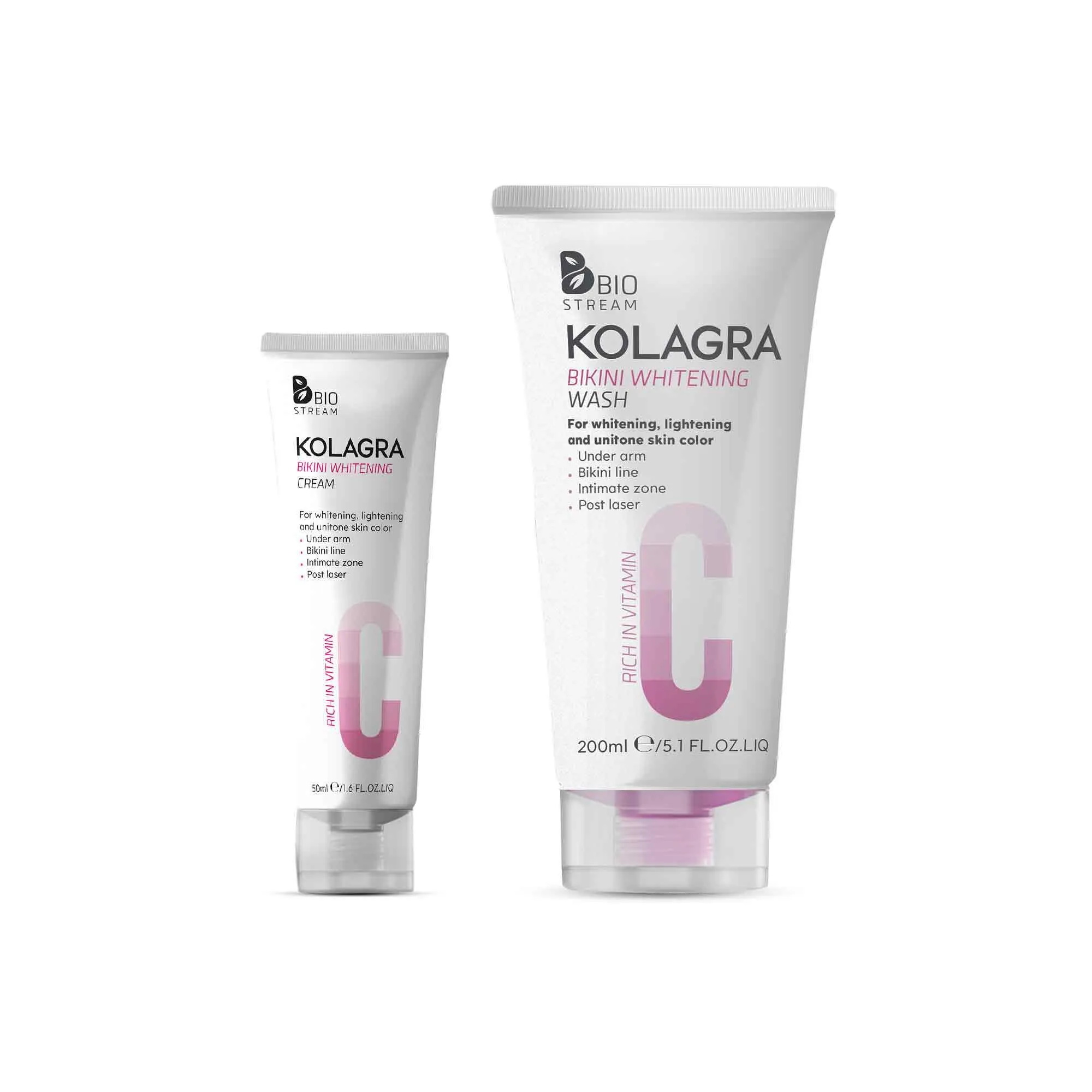 Offer Kolagra BIKINI WHITENING WASH 200ml   Kolagra BIKINI WHITENING CREAM 50ml