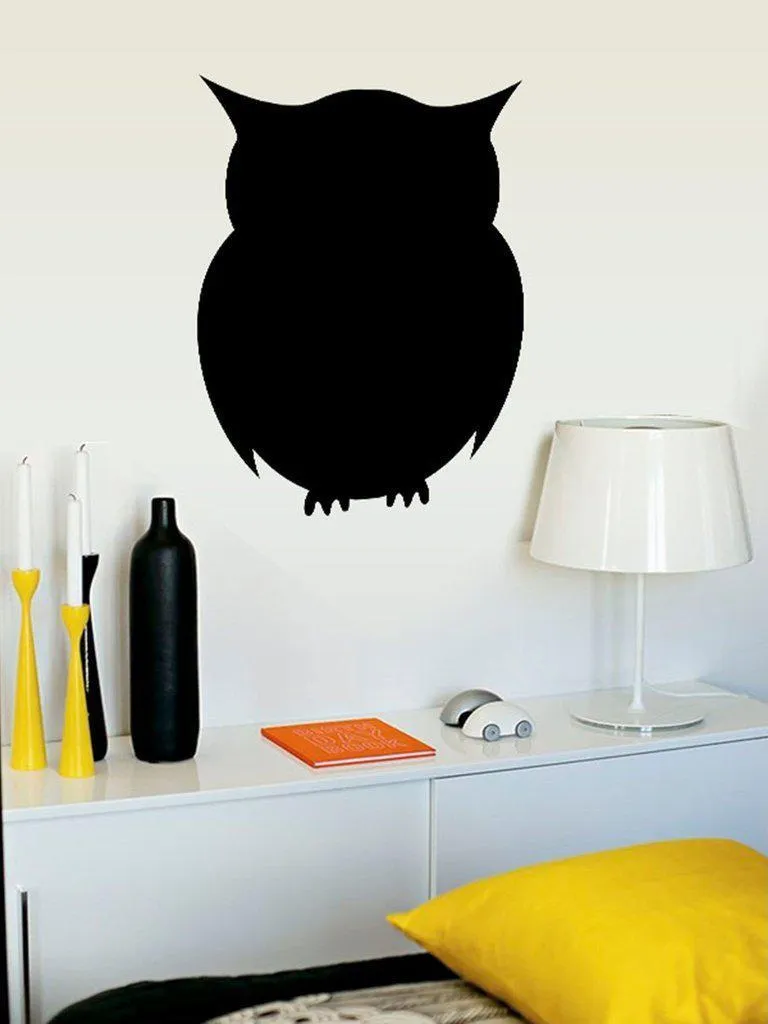 Owl Shaped Blackboard Sticker