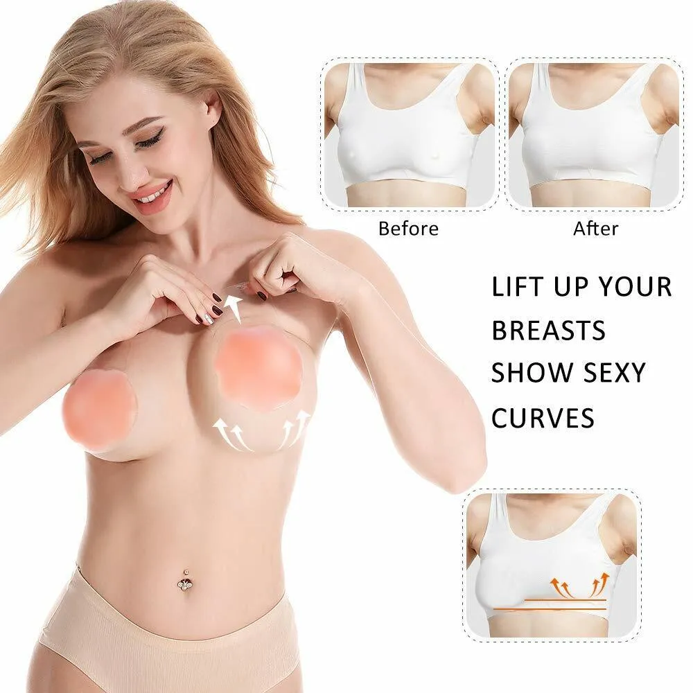 Reusable Adhesive Silicone Nipple Covers