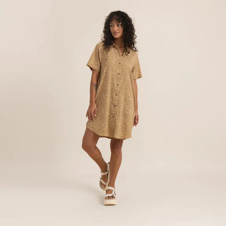 Roark  Bless Up Dress - Caramel Leopard