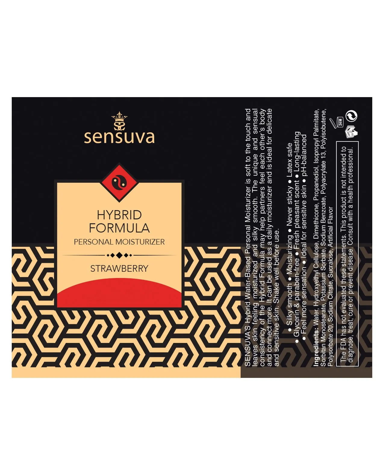 Sensuva HYBRID Moisturizer Strawberry