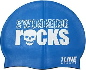 Swimming Rocks Silicone Swim Cap