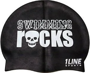 Swimming Rocks Silicone Swim Cap