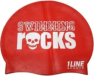 Swimming Rocks Silicone Swim Cap