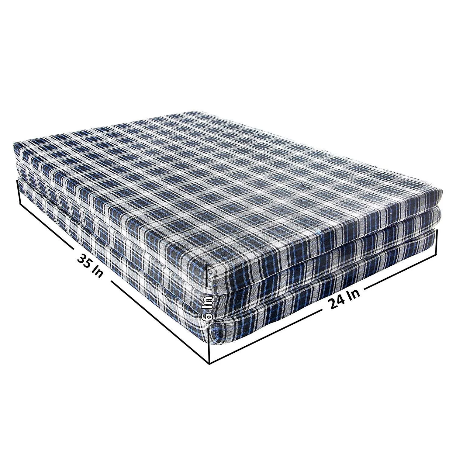 Tirthankara Medium Soft 2inch Thickness Light Weight Portable Epe Foam Single Bed Folding Mattress (6x3)